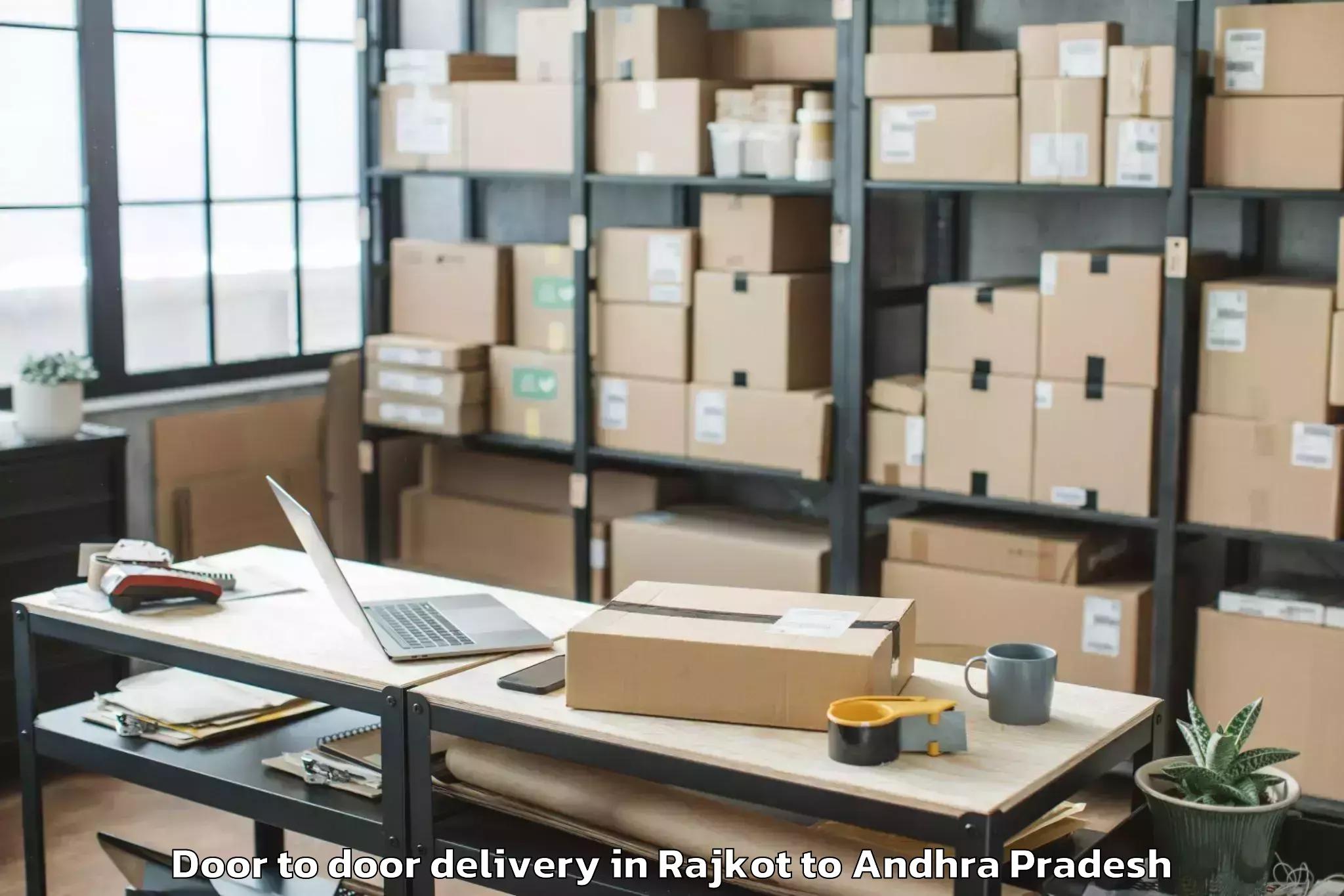 Trusted Rajkot to Addanki Door To Door Delivery